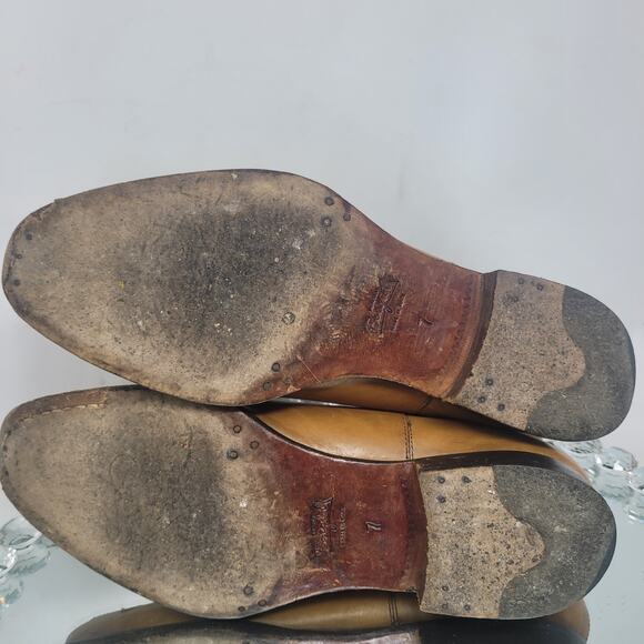 Fratelli Borgioli Handmade Tan Brown Leather Chelsea Boots Mens US 7.5 UK7 ITALY - Picture 5 of 10